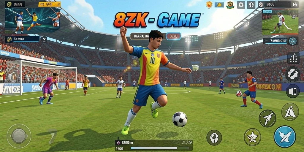 Tangkapan layar dari gameplay seru olahraga di 8ZK.