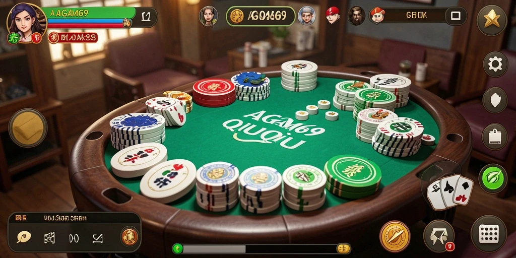 Tampilan gameplay QiuQiu yang menarik dan interaktif.