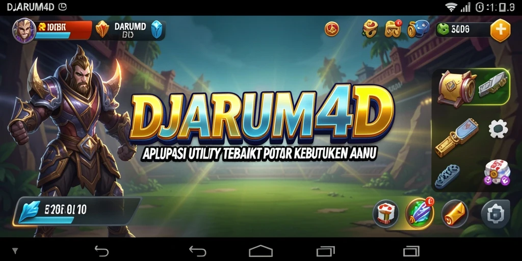 Tampilan aplikasi DJARUM4D dengan fitur-fitur utility yang memudahkan pengguna.