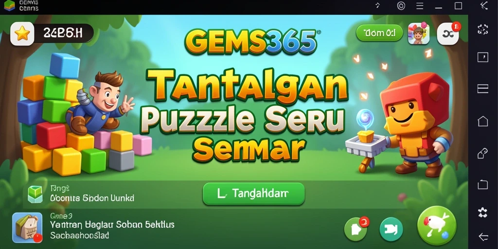 Screenshot gameplay GEMS365 yang menunjukkan keasyikan bermain puzzle.