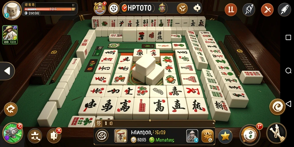 Tampilan gameplay HPTOTO yang menarik dengan elemen Mahjong.