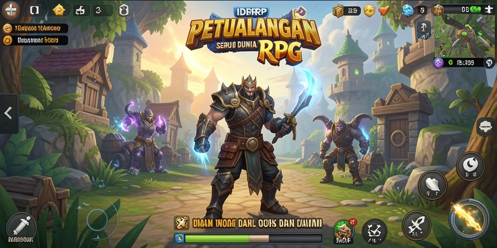 Tangkapan layar menampilkan aksi pertempuran seru dalam game RPG.