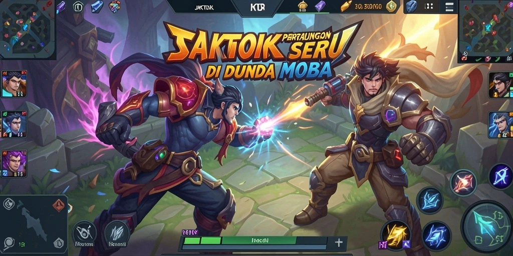 Screenshot gameplay JKTOK dengan pertarungan seru antara pahlawan.