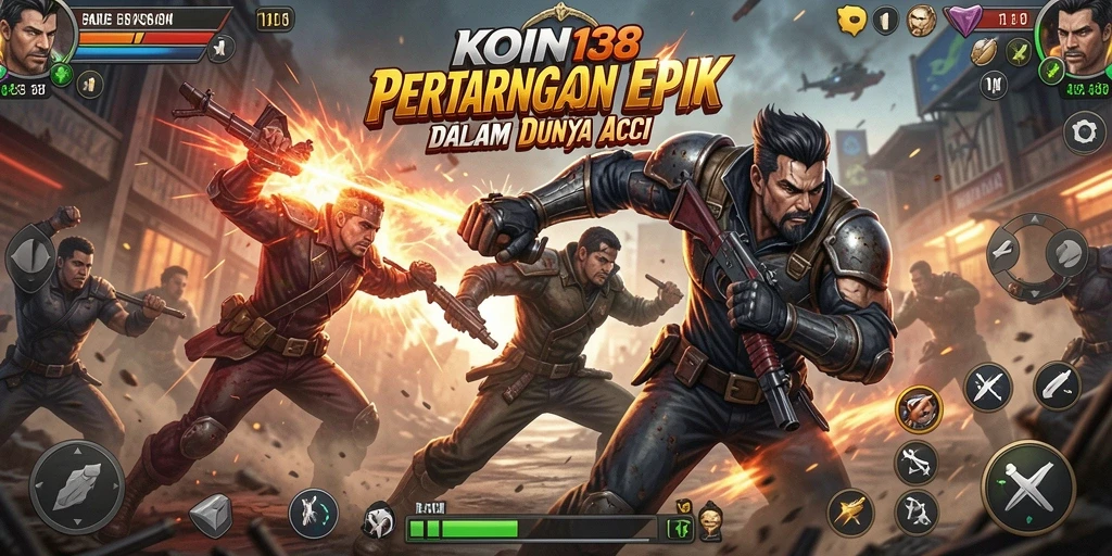 Screenshot KOIN138 menampilkan pertarungan aksi yang mendebarkan.