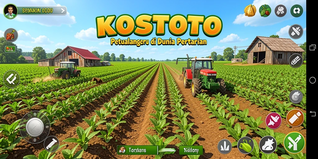 Screenshot game KOSTOTO menampilkan keseruan gameplay bertani.