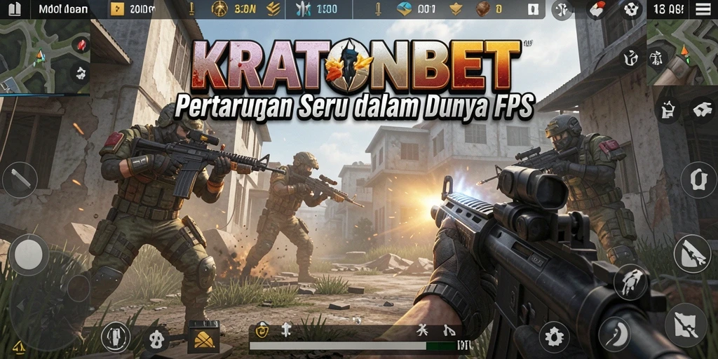 Screenshot menampilkan aksi seru dalam pertempuran FPS KRATONBET.