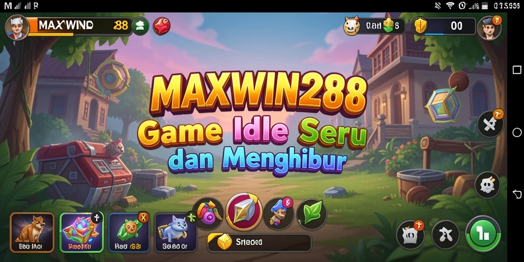 Tangkapan layar gameplay <strong>MAXWIN288</strong> menunjukkan keseruan dalam mengelola bisnis Idle.