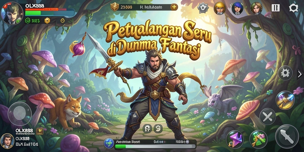 Tampilan gameplay OLX888 yang penuh aksi dan petualangan.