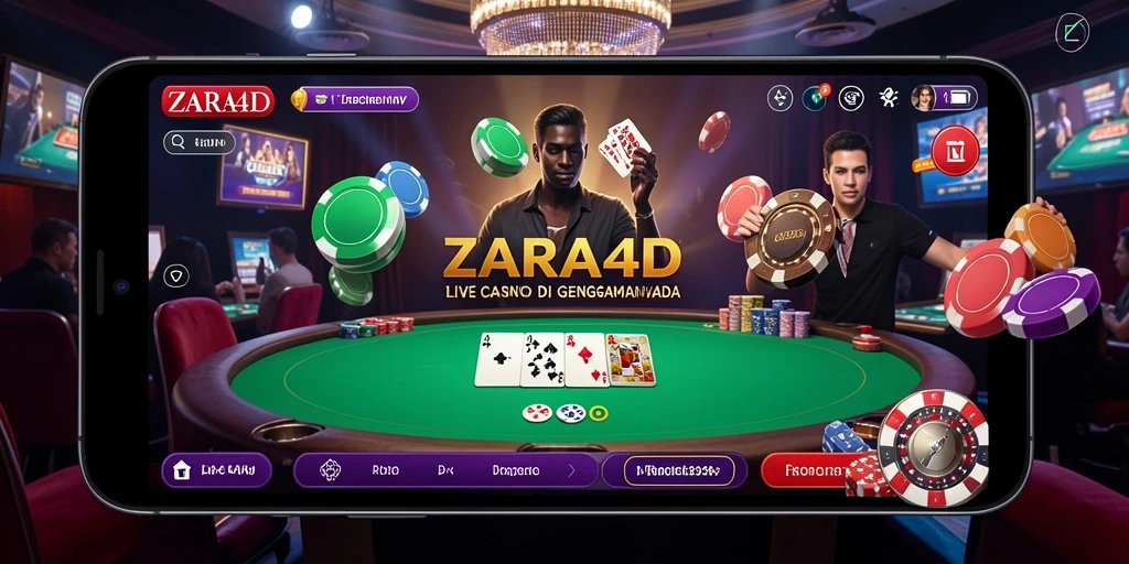 Tampilan gameplay Live Casino yang menarik dan interaktif di ZARA4D.